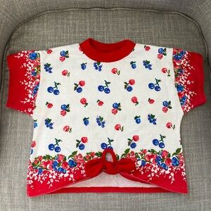 Vintage Buster Brown Raspberry Blueberry Cherry Top. Made in USA. Size 6x